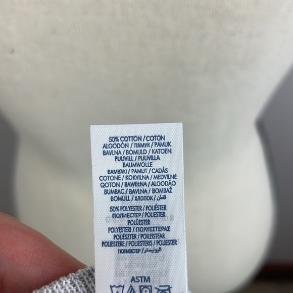 NWOT Jerzees Christmas Crew Neck Sweatshirt SZ Large Grey/Peach Women/Men - Picture 8 of 9